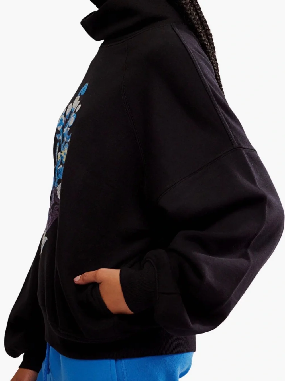 FP Movement On Your Mark Logo Embroidered Funnel-Neck Sweatshirt (oversized) - Picture 3 of 6